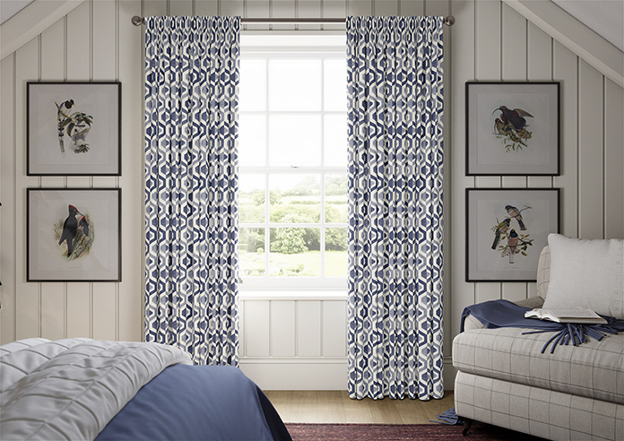 Gusta, Navy - Made to Measure Curtains - Image 3